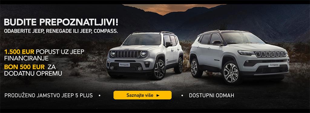 1.500 eura popusta uz Jeep financiranje!